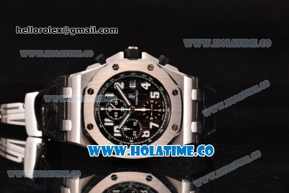 Audemars Piguet Royal Oak Offshore Black Themes Chrono Swiss Valjoux 7750 Automatic Steel Case with Black Dial and White Markers - Click Image to Close